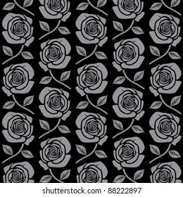 Seamless vintage flower rose pattern
