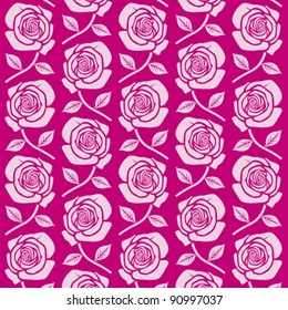 Seamless vintage flower rose pattern 