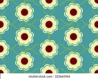 Seamless vintage flowers pattern, background