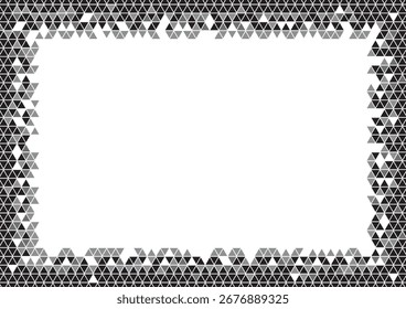 Seamless vintage frame with black border, triangle
