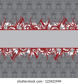 seamless vintage frame with floral elements