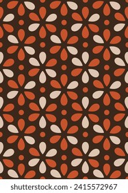 patrón floral geométrico ininterrumpido 