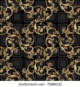 Seamless vintage gold background