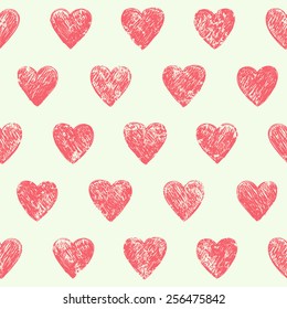 Seamless vintage heart background. Great for Baby, Valentine's Day, Mother's Day, wedding, scrapbook, surface textures.