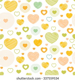 Seamless vintage heart background. Great for Baby, Valentine's Day, Mother's Day, wedding event, scrapbook, seasonal greeting card, surface textures.