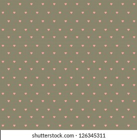 Seamless vintage heart pattern background