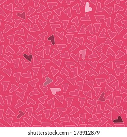 Seamless vintage heart pattern background. Valentine's day. Packaging design