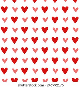 Seamless vintage heart pattern background. Valentine's day 
