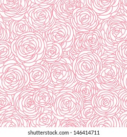 Seamless vintage inspired Rose Pattern, vector background