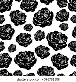 Seamless vintage inspired Rose Pattern, vector background