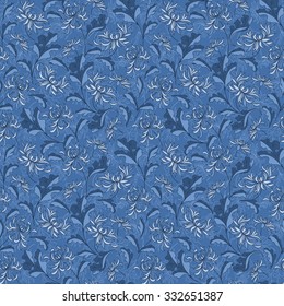 Seamless vintage japanese pattern with lily            