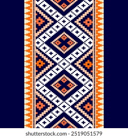 Seamless vintage knitted pattern collection with geometric elements for decorative textiles and art designs 