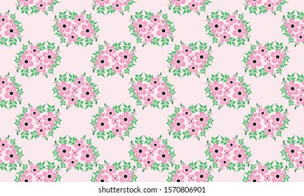 Seamless vintage leaf flower, artwork of floral pattern background.