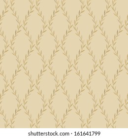 Seamless Vintage Leaves Pattern, vector