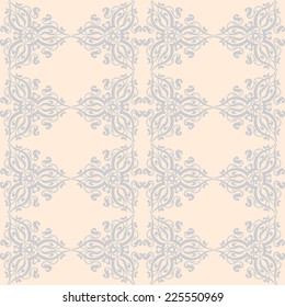 Seamless vintage light pattern with lace ornament