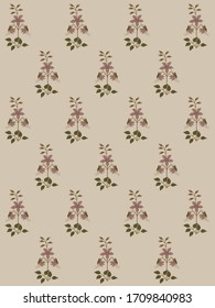 seamless vintage mughal flower motif pattern