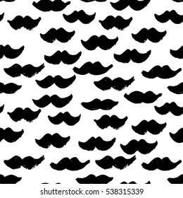 Seamless vintage mustaches