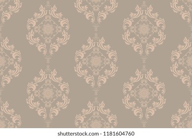 Seamless vintage ornament on background. Floral ornament on background. Wallpaper pattern