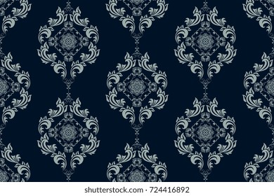 Seamless vintage ornament on background. Floral ornament on background. Wallpaper pattern