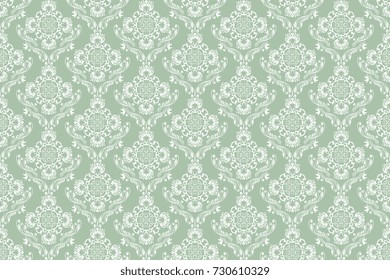 Seamless vintage ornament on background. Floral ornament on background. Wallpaper pattern