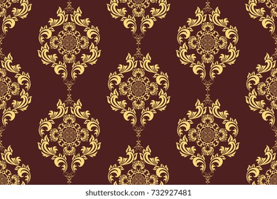Seamless vintage ornament on background. Floral ornament on background. Wallpaper pattern