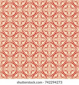 Seamless vintage ornament on background. Floral ornament on background. Wallpaper pattern