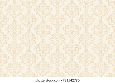 Seamless vintage ornament on background. Floral ornament on background. Wallpaper pattern