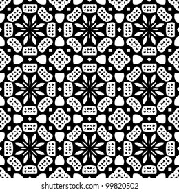 Seamless vintage ornament pattern background vector illustration