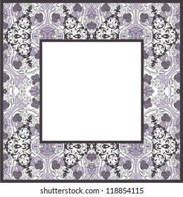 Seamless vintage ornamental frame (vector illustration).