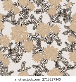 Seamless vintage pastel boho pattern This tileable design is ideal for textiles, fabric prints, wallpapers, fashion patterns, backgrounds, and creative projects seeking a gentle bohemian style.