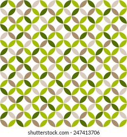 Seamless vintage  pattern. Abstract colored  circles on the white background