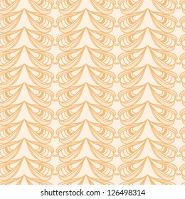 Seamless vintage pattern with abstract flowers. Vector illustration