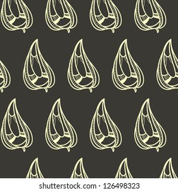 Seamless vintage pattern with abstract flowers. Vector illustration