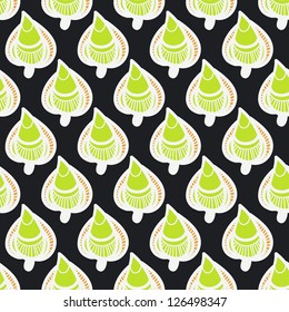 Seamless vintage pattern with abstract flowers. Vector illustration