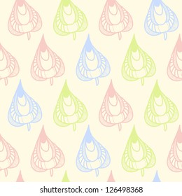 Seamless vintage pattern with abstract flowers. Vector illustration