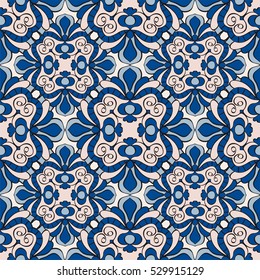 Seamless vintage pattern in beautiful colors. Vector background
