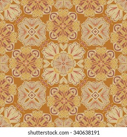 Seamless Vintage pattern. Beautiful seamless ornamental tile background vector illustration.
