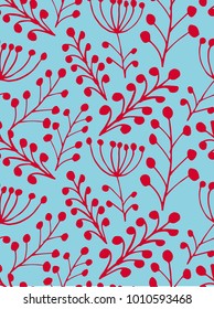 Seamless vintage pattern. Seamless botanical background.