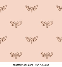 Seamless vintage pattern with butterflies