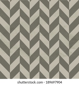 Seamless vintage pattern of  chevron on white grange paper