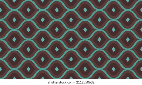 Seamless vintage pattern.  Classic delicate geometry design.  Color mosaic shapes background.  Seamless vector pattern. 