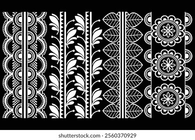 Seamless vintage pattern with colorful ornate elements 