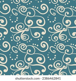Nahtlose Vintage-Muster mit Gürteln. Tapete im Barockstil. Blumenschmuck. Ethnischer Stammeshintergrund. Vektorgrafik, Vorlagendesign für Stoff, Verpackung, Karte, Stoff.