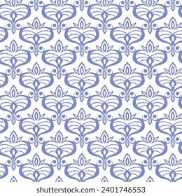 Seamless vintage pattern with curls. Wallpaper in the style of Baroque. Floral ornament. Ethnic tribal background. Vector illustration, template design for cloth, packaging, card, fabric.