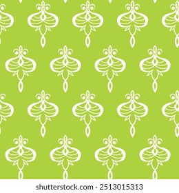 Patrón vintage sin costuras con rizos. Fondo de pantalla en el estilo del Barroco. Ornamento floral. Origen étnico tribal. Ilustración vectorial, diseño de Plantilla para tela, embalaje, tarjeta, tela.