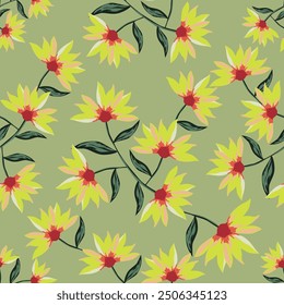 Seamless vintage pattern. cute pink flowers on a dark blue background. vector texture. fashionable print for textiles and wallpaper.