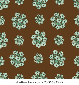 Patrón vintage sin fisuras. lindas flores de color rosa sobre un fondo azul oscuro. textura de Vector. impresión de moda para textiles y Fondo de pantalla.