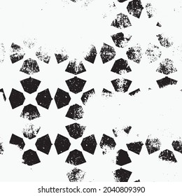 Seamless vintage pattern with an effect of attrition. Patchwork tiles. Hand drawn seamless abstract pattern from tiles patchwork