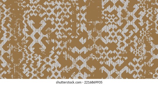 seamless vintage pattern with an effect of attrition. patchwork tiles. hand drawn abstract from tiles. azulejos tiles patchwork. portuguese and spain decor. line art textured geo trendy vector design 