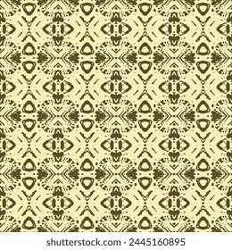 Seamless vintage pattern with an effect of attrition. Patchwork tiles. Hand drawn seamless abstract pattern from tiles.